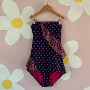 Marc by Marc Jacobs Swimwear Two Prints One Piece Tube Top Medium